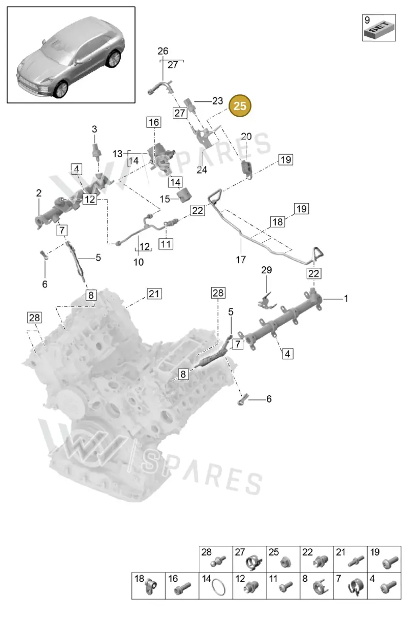 N01508213 — Porsche Macan (2018-2022) diagram p52000018, position 25