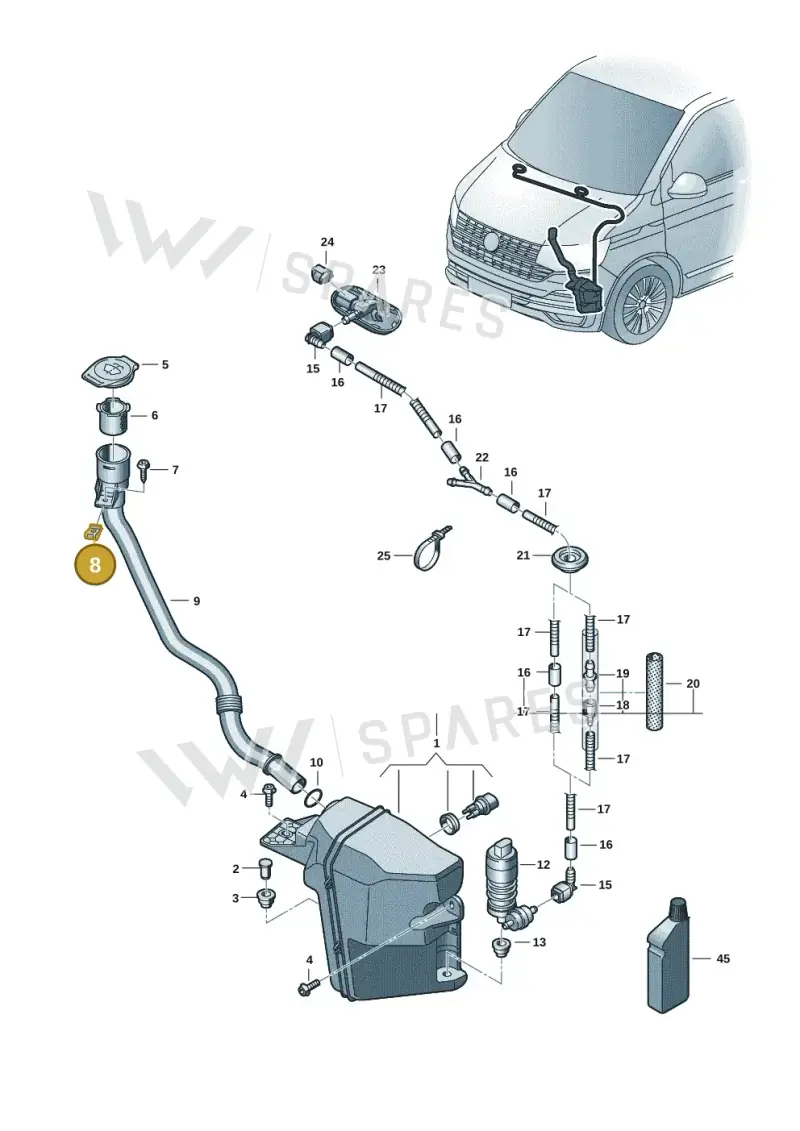 N0154266 — Volkswagen Transport. multivan (2019-2024) diagram 7em955010, position 8
