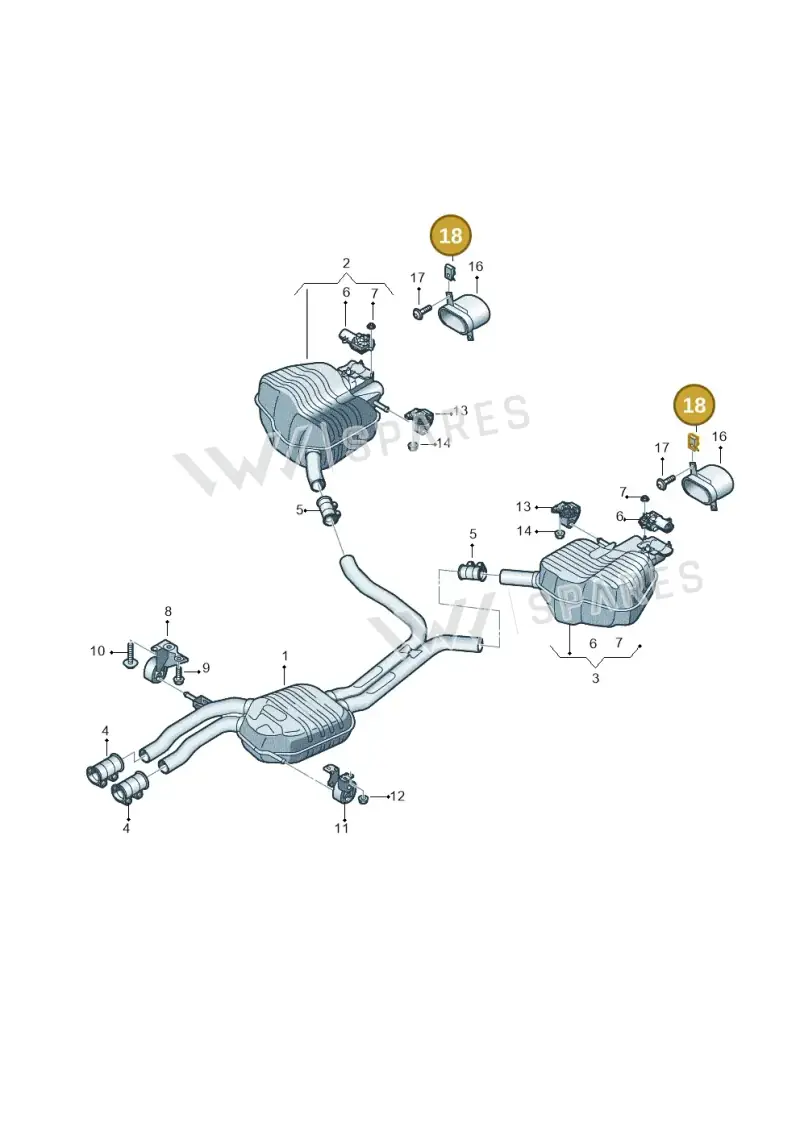 N0154374 — Audi RS6 Avant (2013-2018) diagram 758253950, position 18