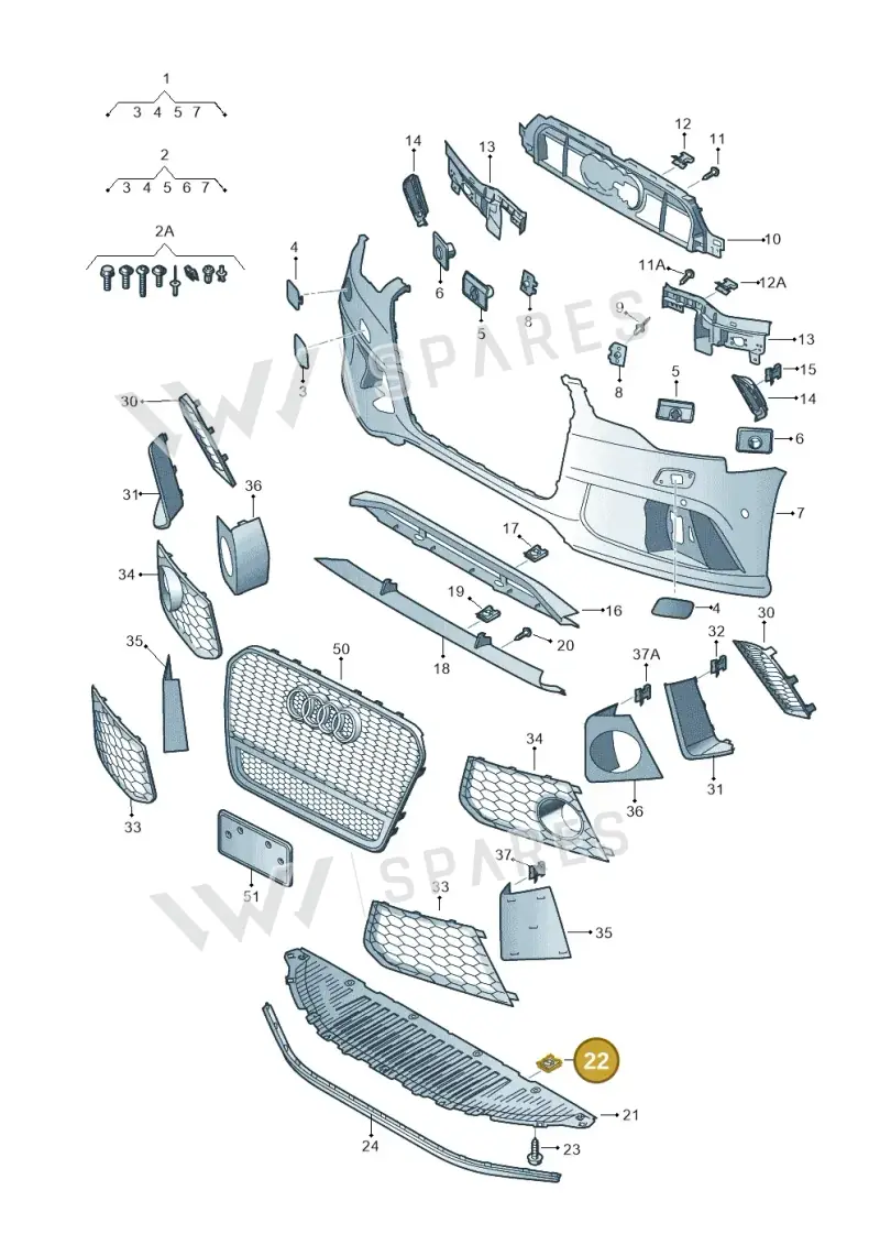 N0154374 — Audi RS6 Avant (2013-2018) diagram 758807100, position 22