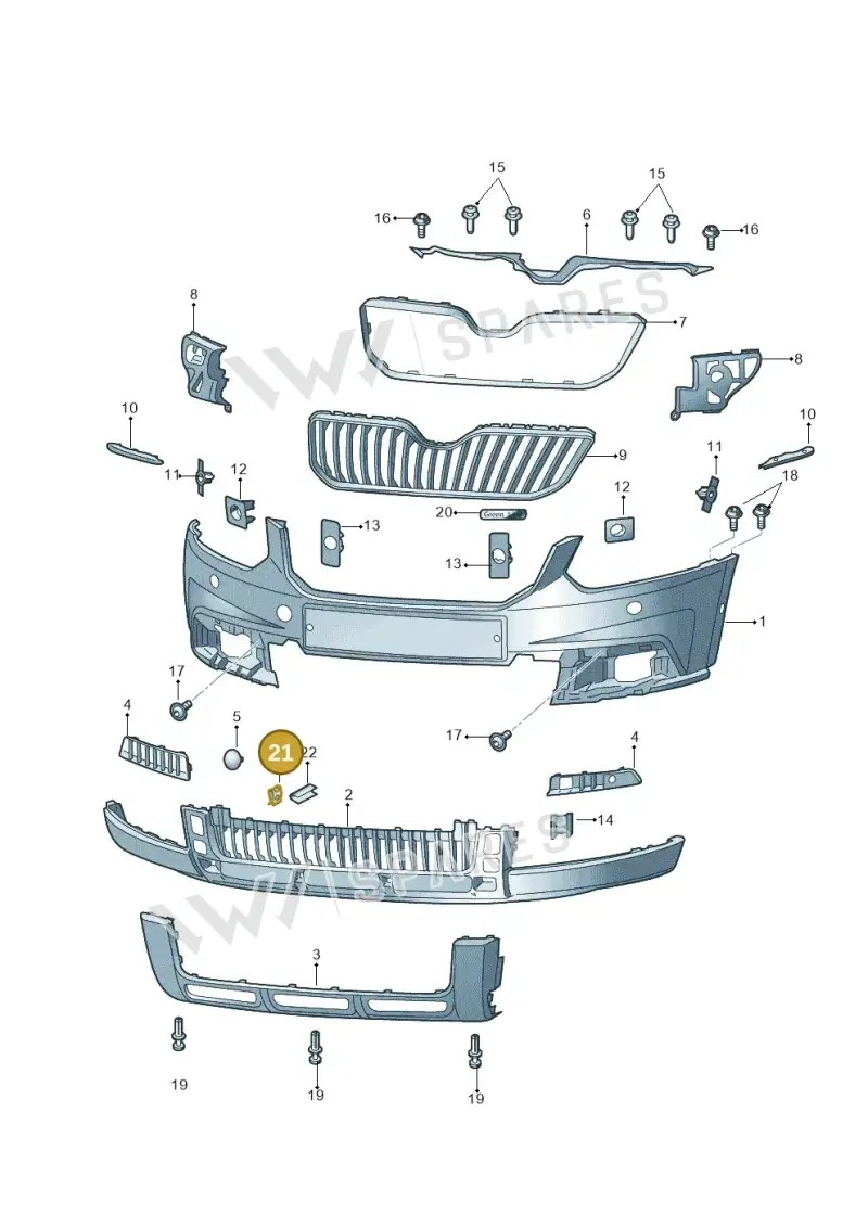 N0154374 — Skoda Yeti (2013-2017) diagram 779807100, position 21