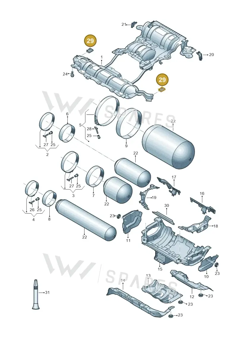 N0154374 — Audi A5 Sportback (2016-2025) diagram 849201480, position 29