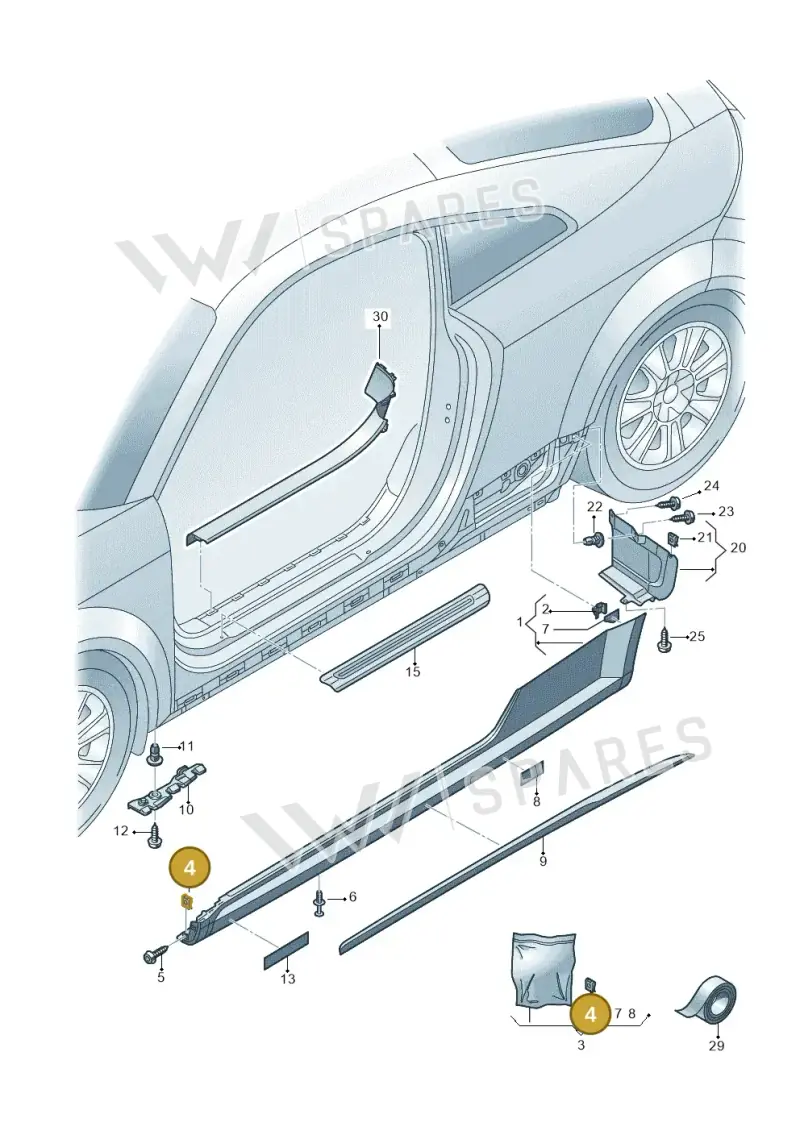 N0154374 — Audi TT RS (2016-2023) diagram 850853000, position 4