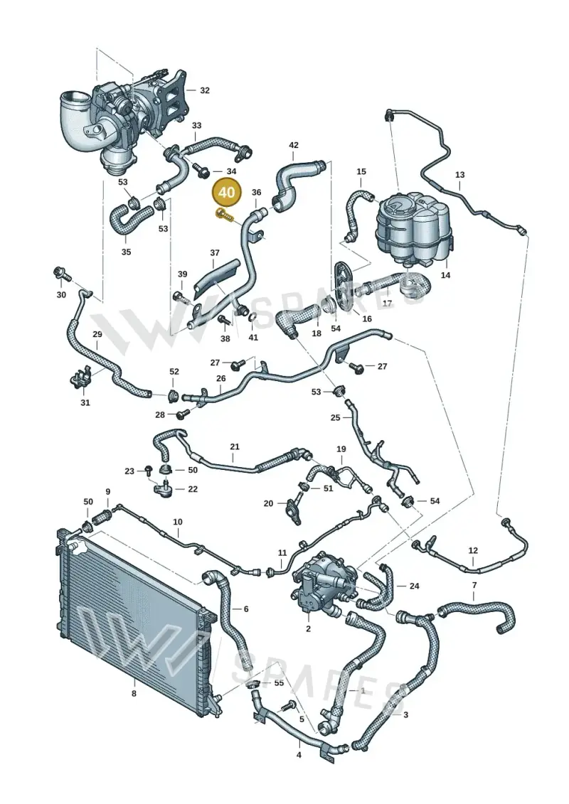 N0160256 — Audi A5 Sportback (2016-2025) diagram 849121122, position 40