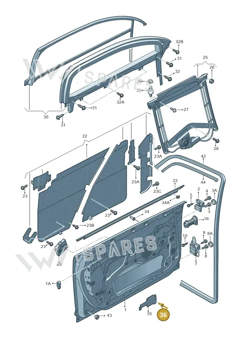 N0161671 — Audi A6/S6/Avant/qu.   05> (2004-) diagram 448831050, position 36