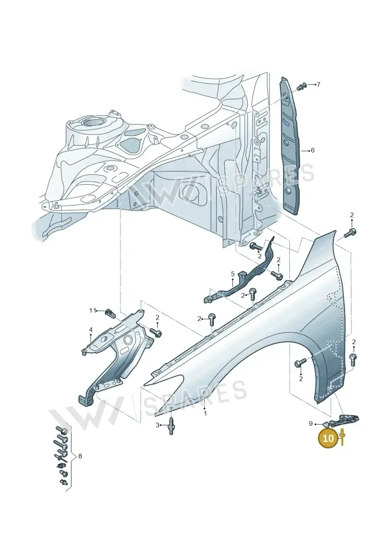 N0161857 — Audi RS7 Sportback (2019-2025) diagram 538821000, position 10