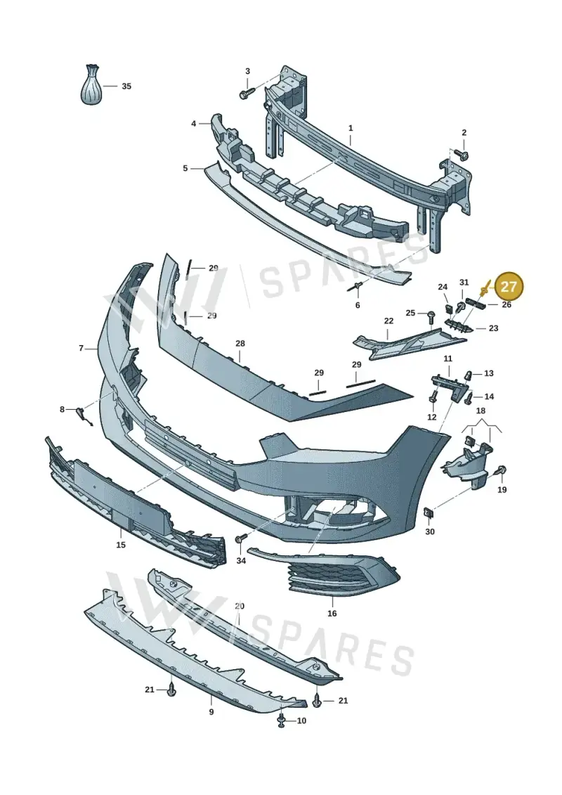 N0161857 — SEAT Leon (2019-) diagram 5fn807000, position 27