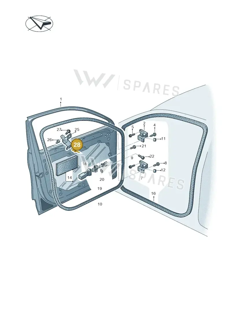 N0161992 — Volkswagen Touareg BlueMotion (2014-2018) diagram 693831100, position 28