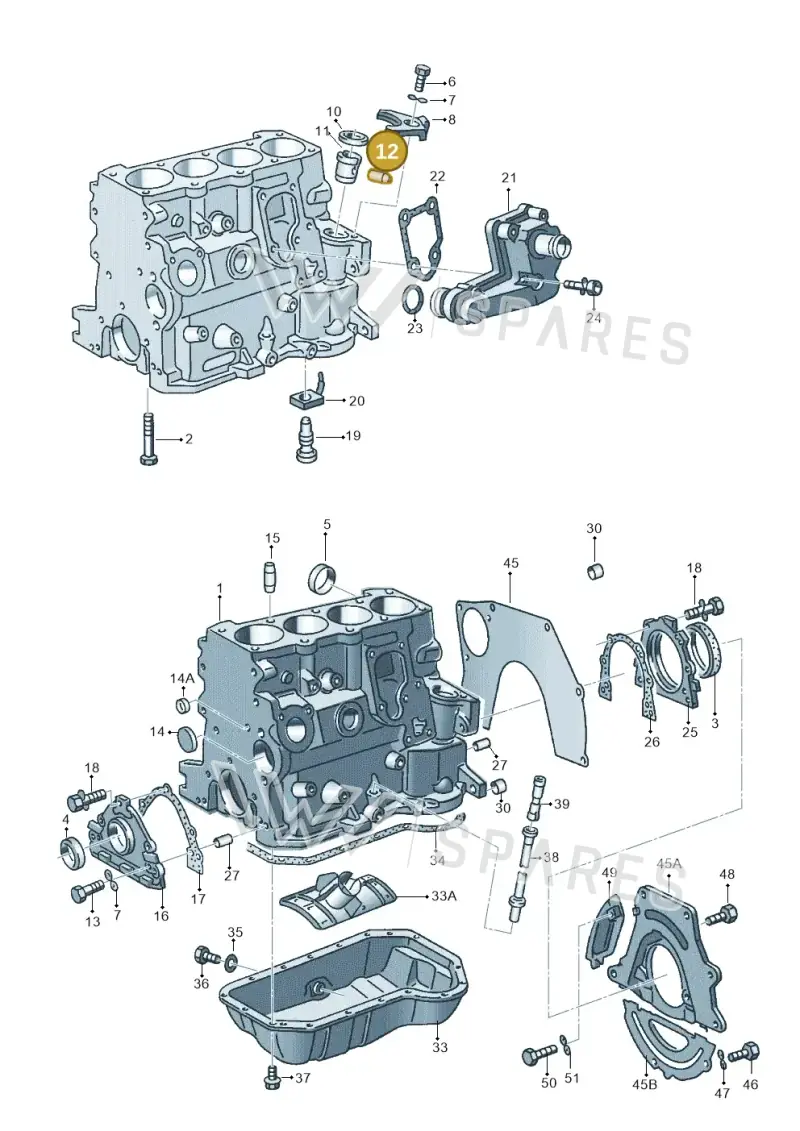 N0162011 — Volkswagen GOLF CABRIO (2002-2002) diagram 121103100, position 12