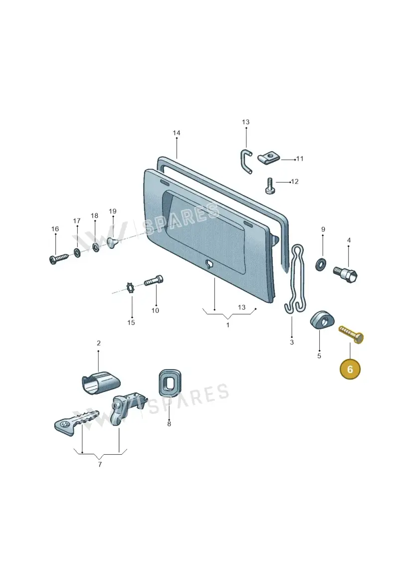 N0162011 — Volkswagen Kombi (2011-) diagram 308827100, position 6
