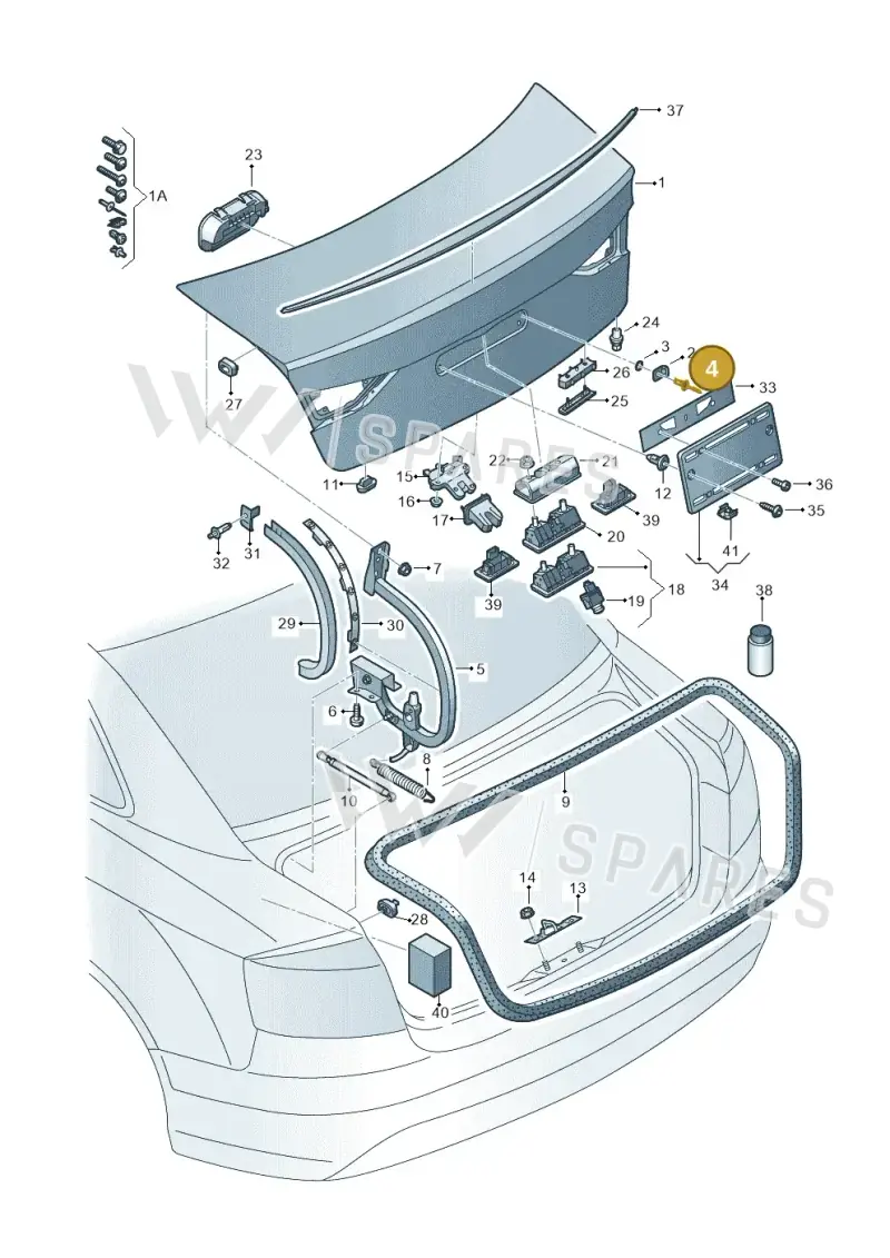 N0162023 — Audi RS3 Limousine (2017-2020) diagram 745827150, position 4