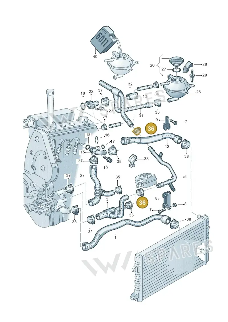 N0164031 — Volkswagen LUPO/3L TDI (2003-2005) diagram 158121400, position 36