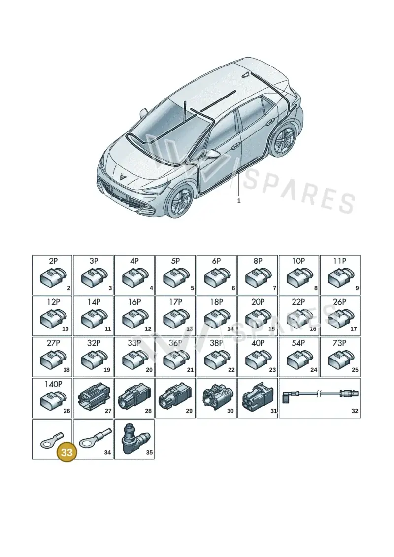 N0175262 — SEAT CUPRA Born (2021-) diagram 10s971081, position 33