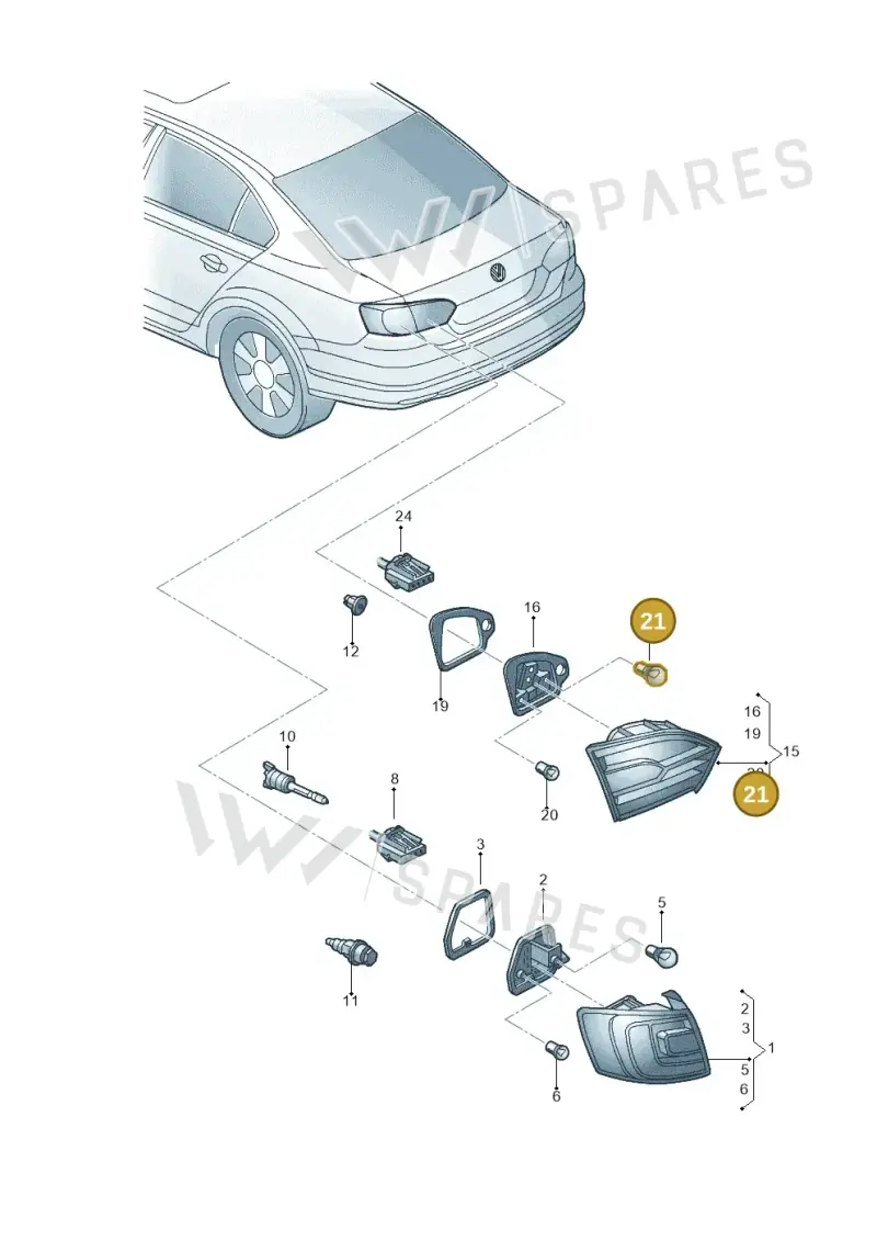 N0177186 — Volkswagen Jetta 1.4 (2013-2015) diagram 692945000, position 21