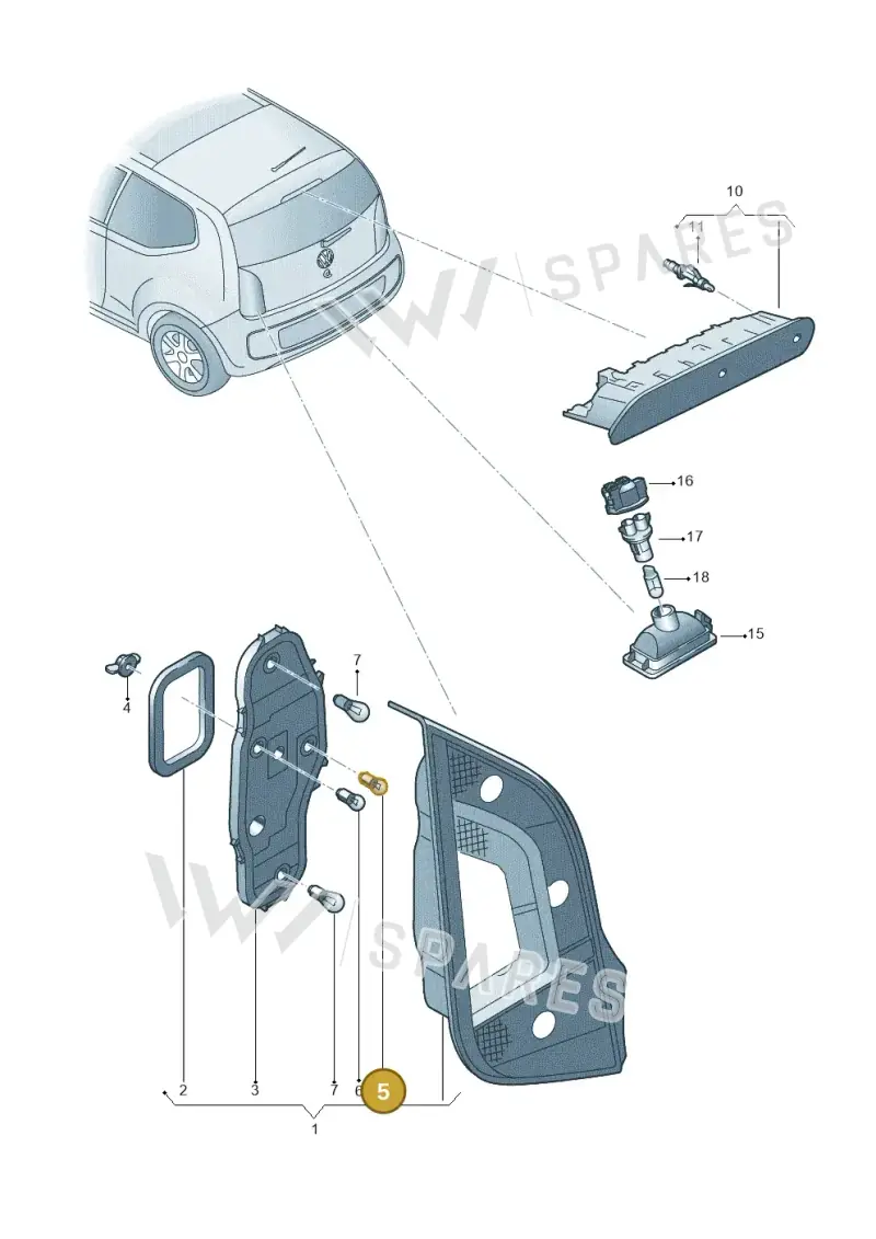 N0177192 — Volkswagen Up! 1.0 TSI (2013-2017) diagram 723945000, position 5