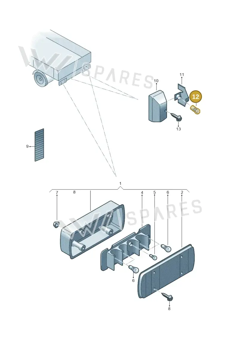 N0177192 — Volkswagen Transp. dropside (2011-2015) diagram 732945000, position 12