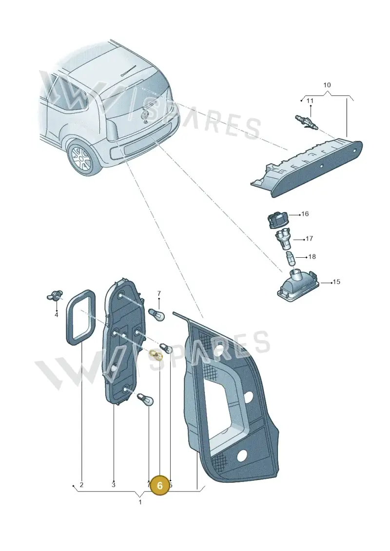N0177197 — Volkswagen Up! 1.0 TSI (2013-2017) diagram 723945000, position 6