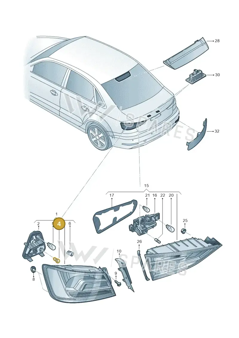 N0177197 — Audi A3 Sportback (2012-2016) diagram 745945020, position 4