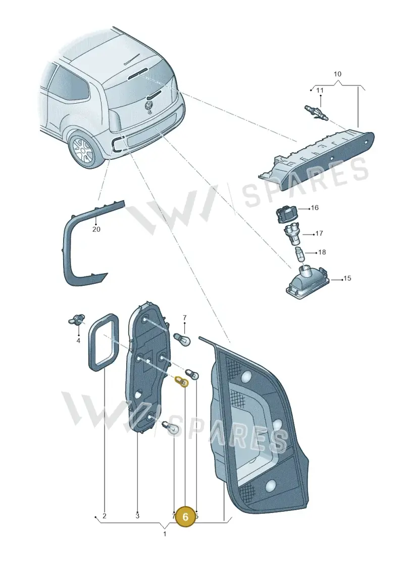 N0177197 — Volkswagen E-up! (2013-2016) diagram 772945000, position 6