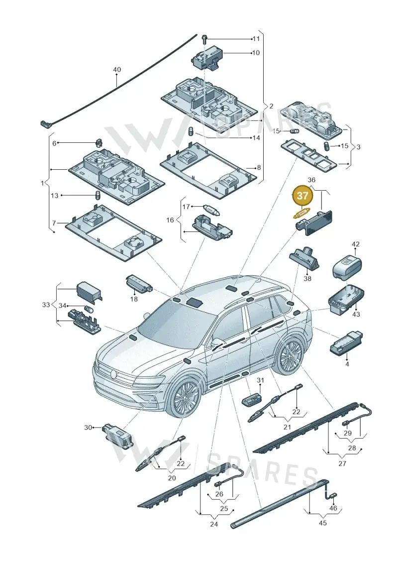N0177234 — Volkswagen Tiguan 2.0 4Motion (2016-2024) diagram 884947000, position 37