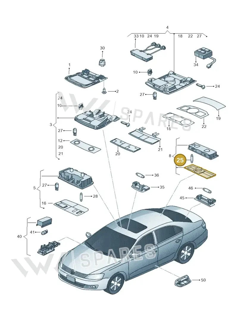 N0177262 — Volkswagen Jetta 1.4 (2013-2015) diagram 692947000, position 25