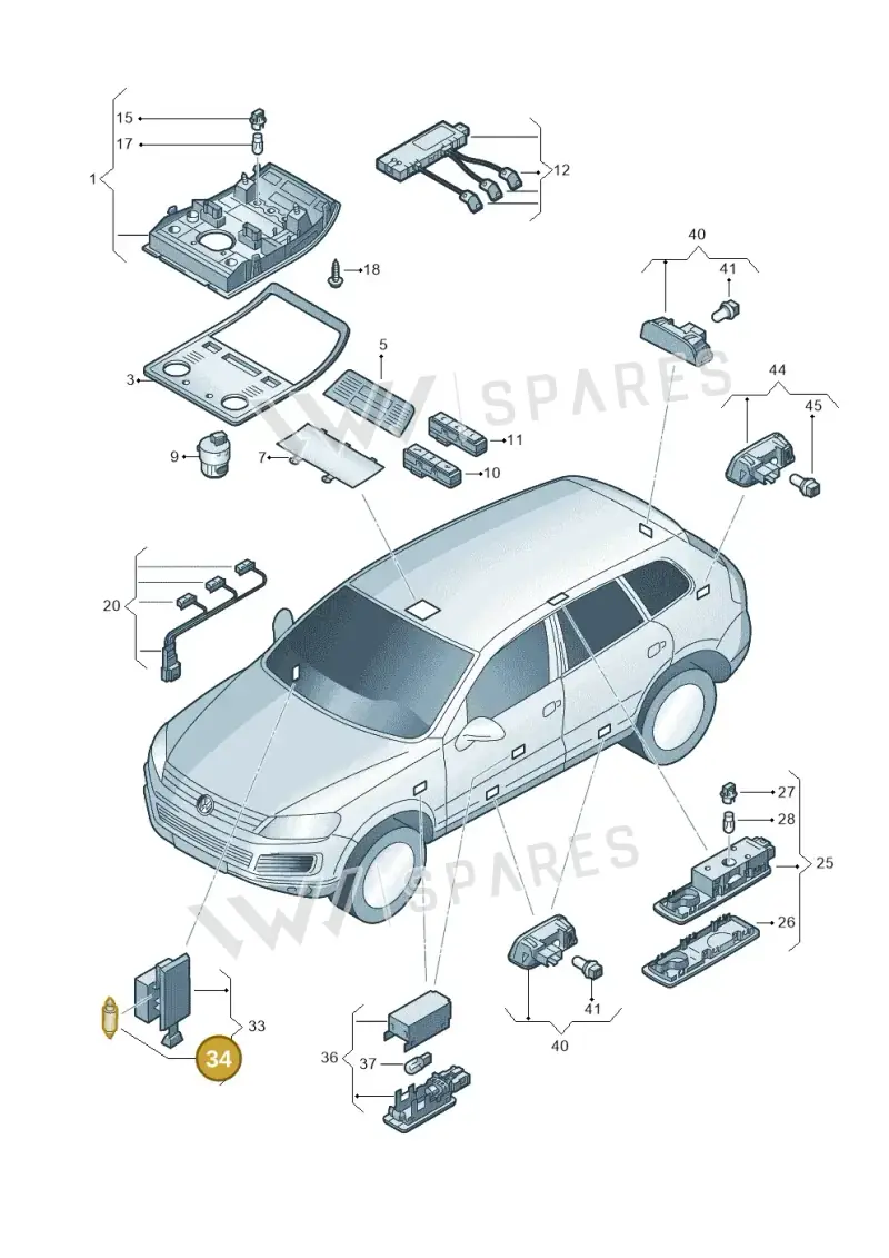 N0177262 — Volkswagen Touareg (2012-2014) diagram 693947000, position 34
