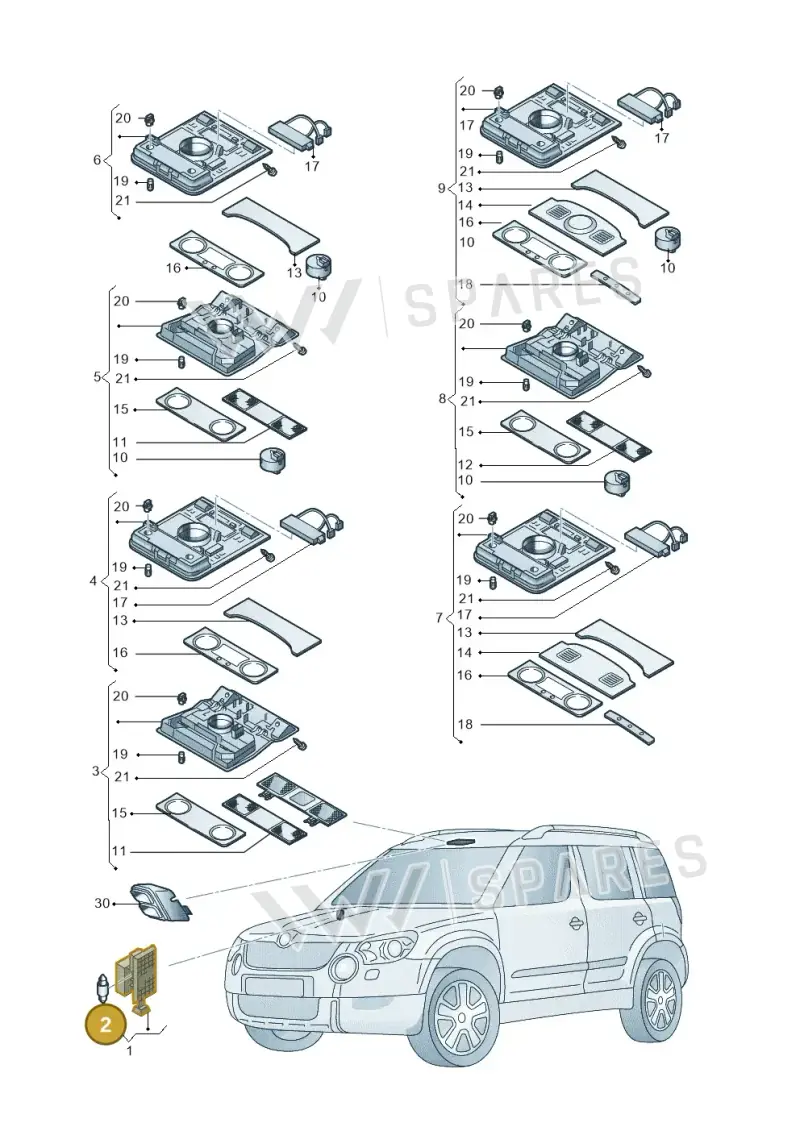 N0177262 — Skoda Yeti (2013-2017) diagram 779947020, position 2