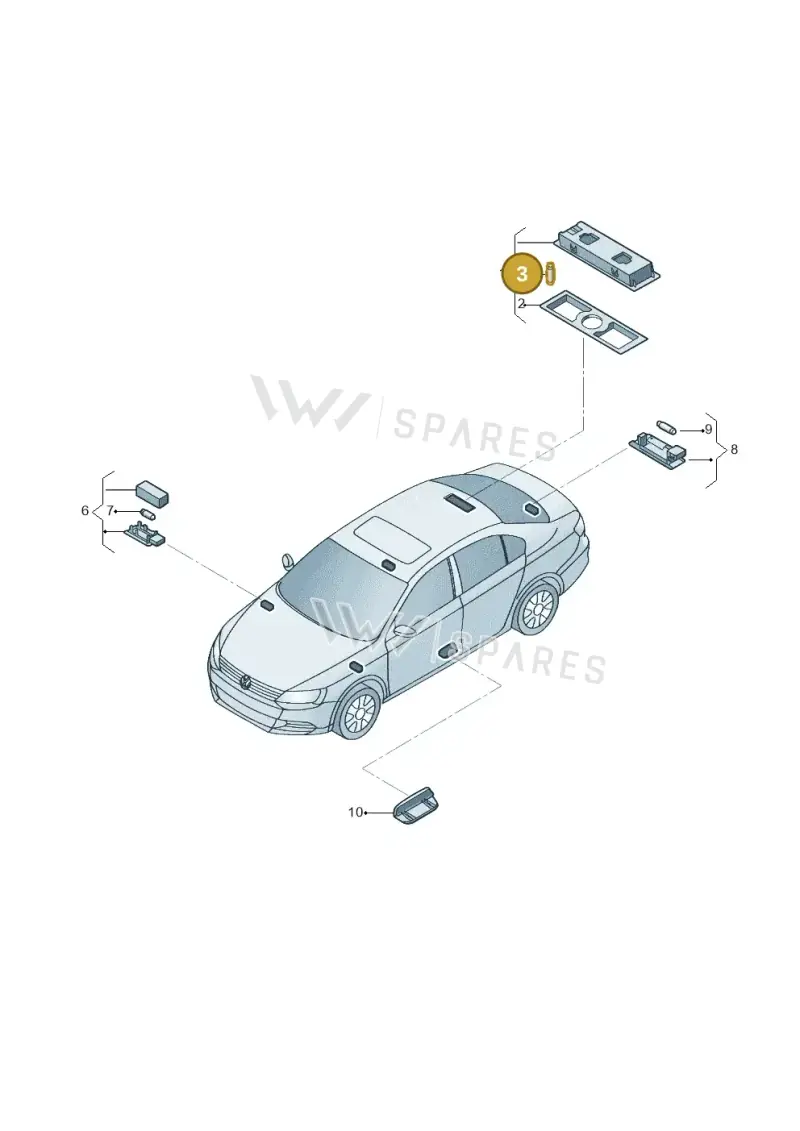 N0177262 — Volkswagen Jetta 1.4 (2014-2017) diagram 856947100, position 3