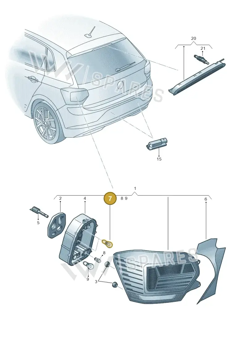 N0177326 — Volkswagen Polo 1.0 BlueMotion (2017-2024) diagram 837945000, position 7