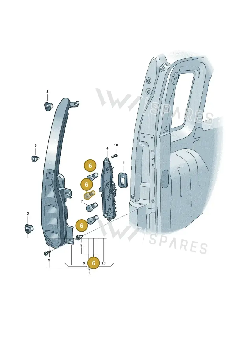 N0177328 — Volkswagen Caddy Maxi Kombi (2020-2024) diagram 2ka945000, position 6