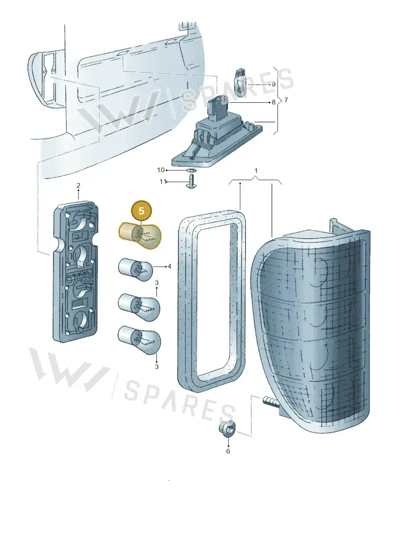 N0177382 — Volkswagen CADDY-KOMBI/KASTENW.   06> (2005-) diagram 173945100, position 5