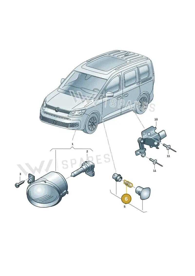N01775311 — Volkswagen Caddy Maxi Kombi (2020-2024) diagram 2ka941040, position 6