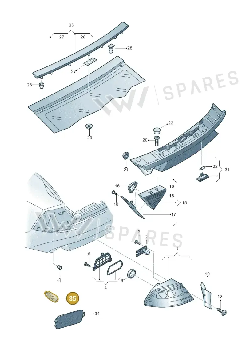 N0177539 — Audi RS7 Sportback (2013-2018) diagram 711945000, position 35