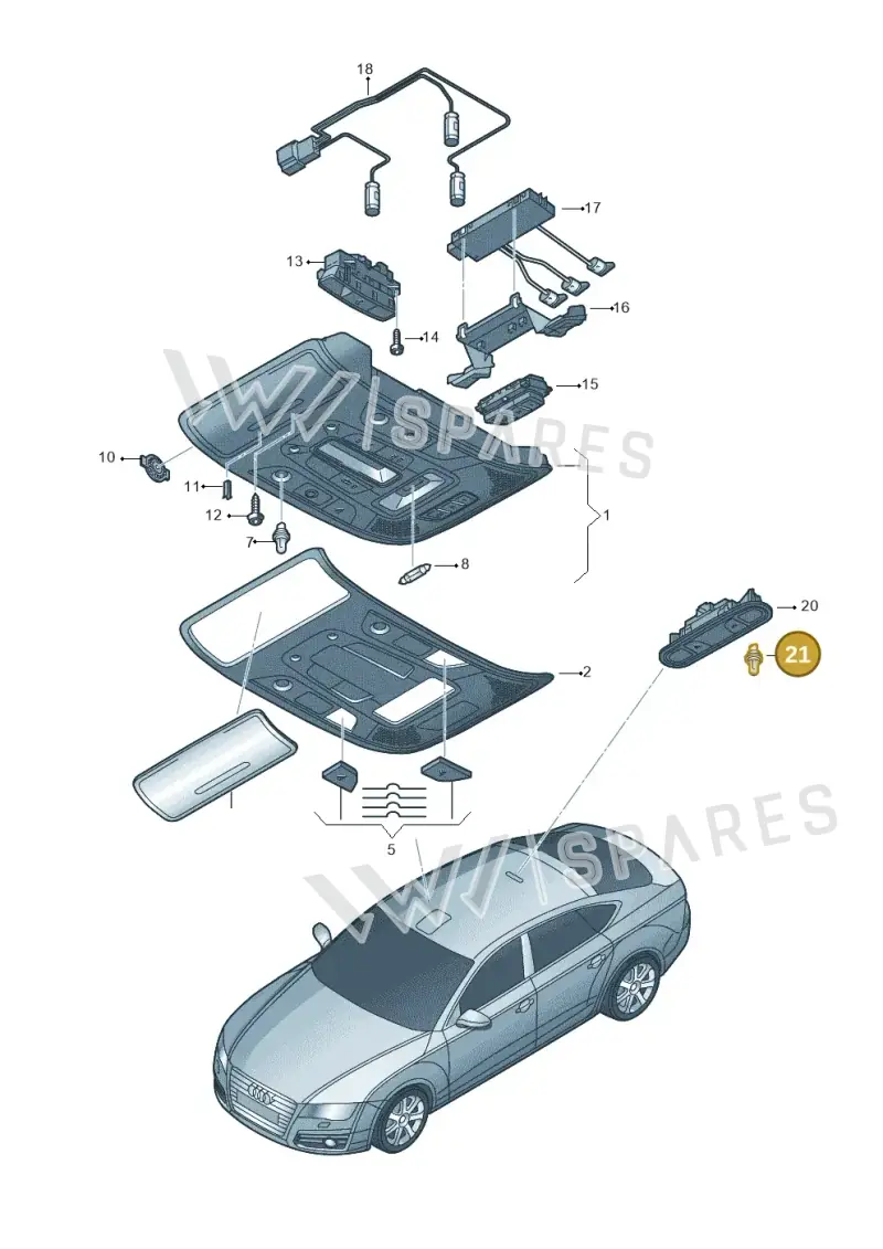 N0177539 — Audi A7 Sportback (2014-2018) diagram 711947000, position 21