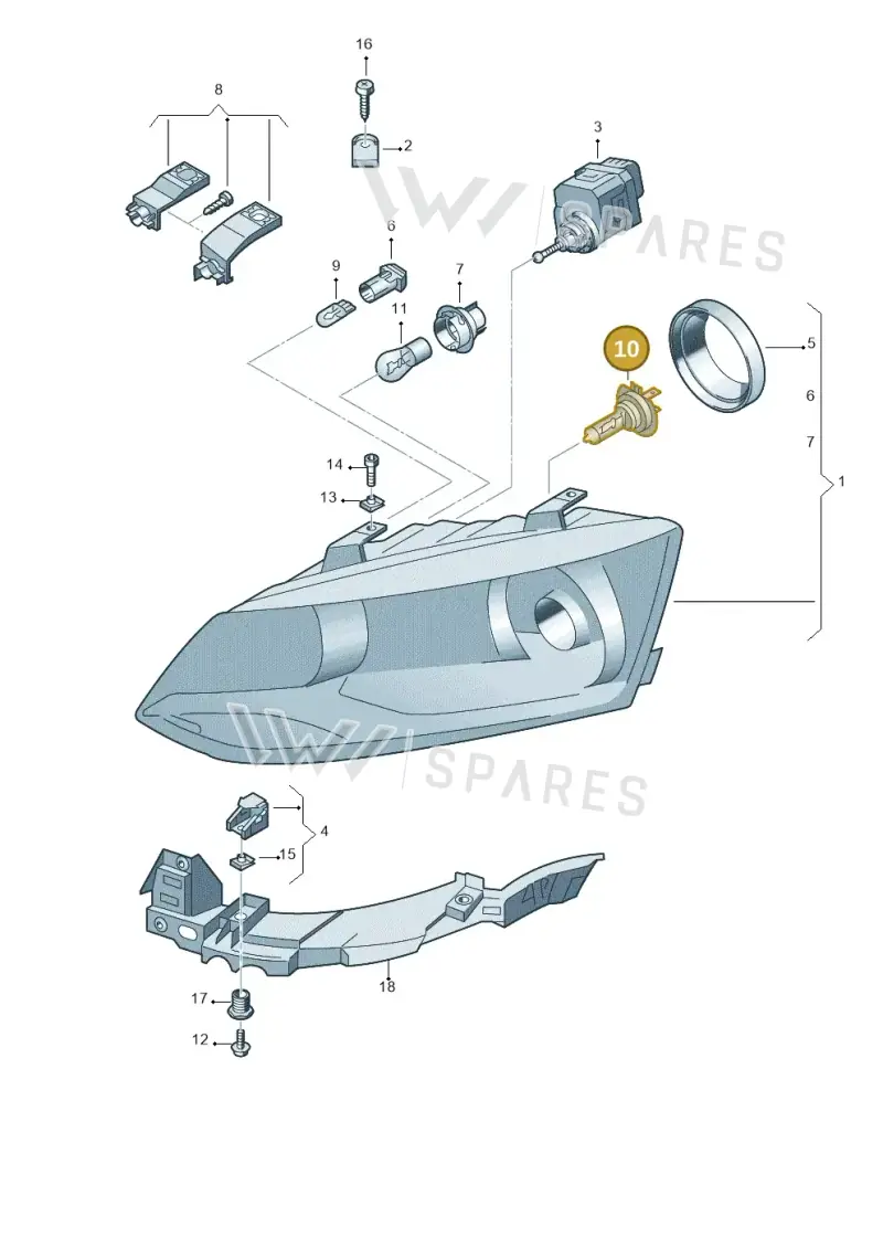 N0177632 — Volkswagen Polo (2009-2014) diagram 677941000, position 10