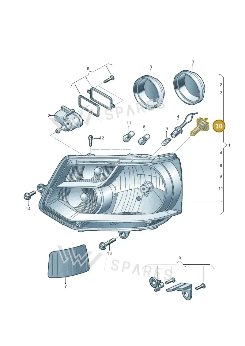 N0177632 — Volkswagen Transp. caravelle (2011-2015) diagram 679941000, position 10