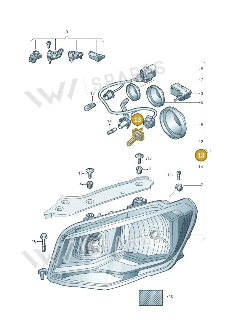 N0177637 — Volkswagen Caddy kombi (2015-2020) diagram 866941000, position 13
