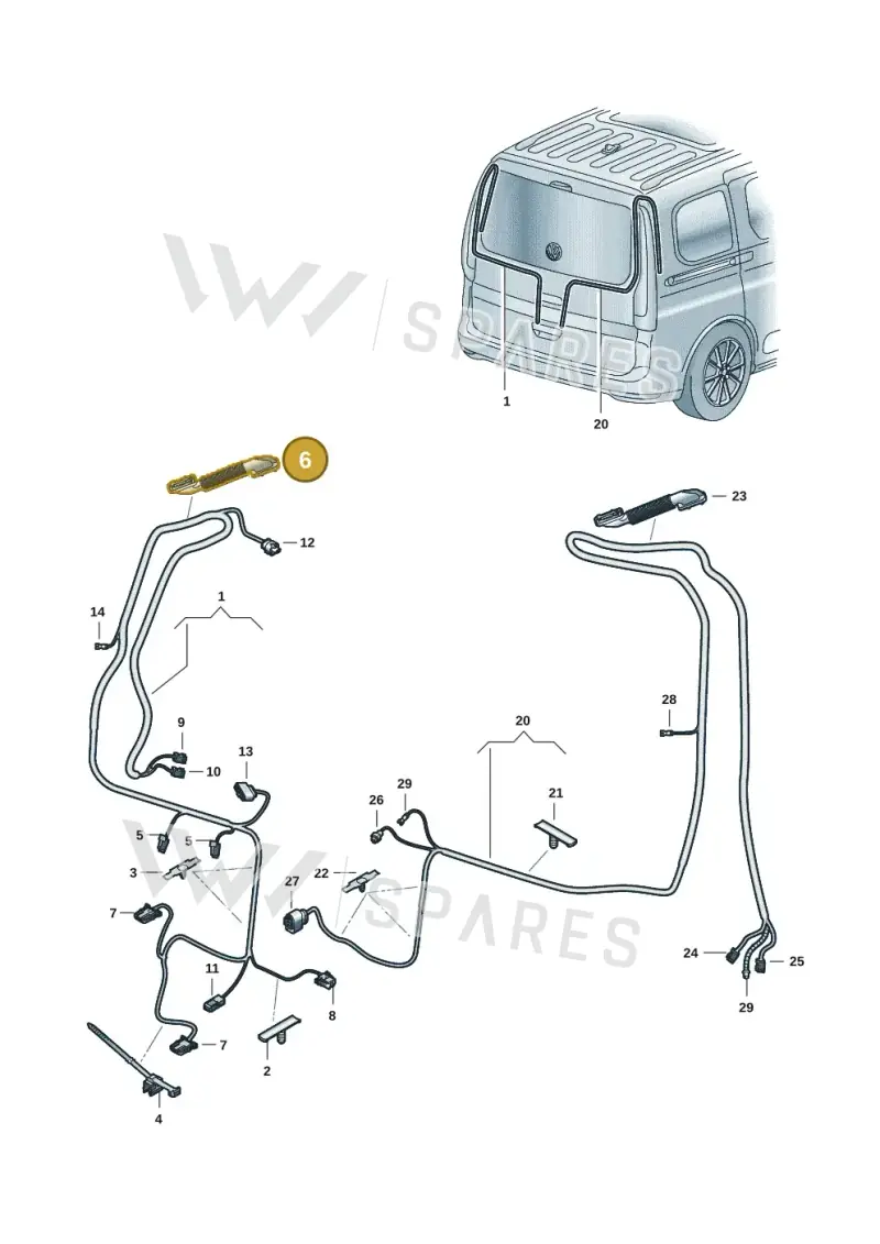N0180075 — Volkswagen Caddy Maxi (2020-2025) diagram 2ka972080, position 6