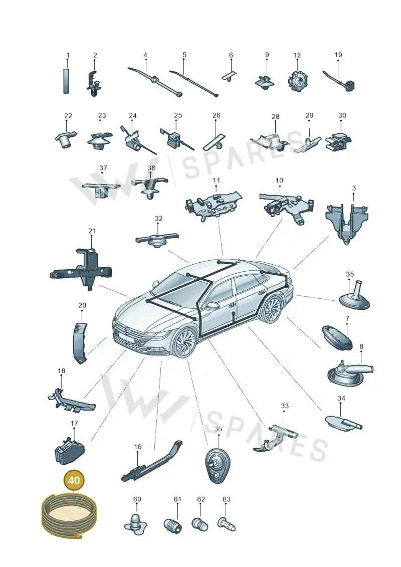 N0180077 — Volkswagen Arteon (2017-2025) diagram 828971920, position 40