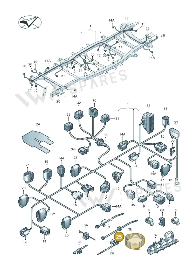 N0180077 — Volkswagen Amarok (2022-) diagram 749971850, position 25
