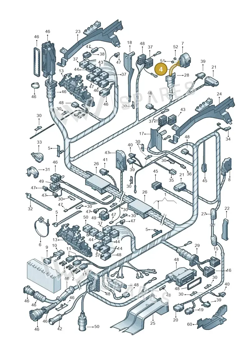 N0180141 — Volkswagen PASSAT/4MOTION/W8 (2002-2005) diagram 195972820, position 4