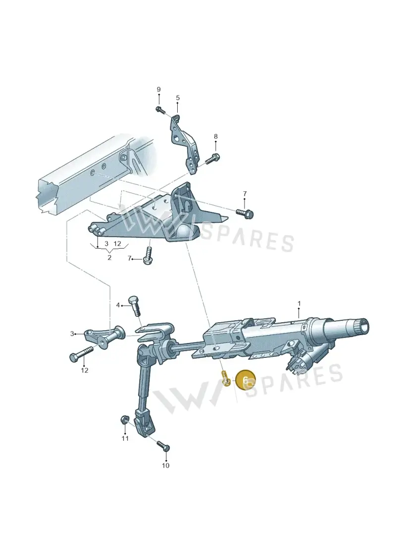 N01950211 — Volkswagen Spacefox (2014-2019) diagram 225419350, position 6
