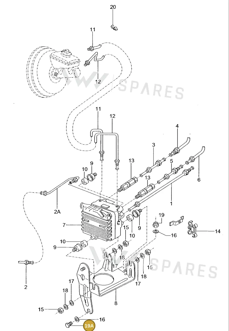 N01950211 — Volkswagen Parati (2010-) diagram 303611400, position 19A