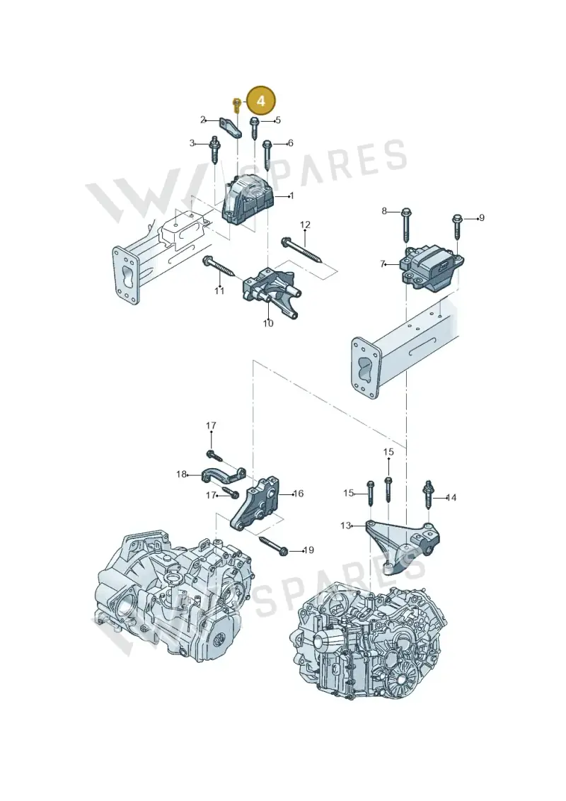N01950213 — Volkswagen Jetta 1.6 (2014-2018) diagram 801199400, position 4