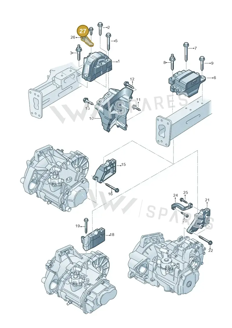 N01950213 — Volkswagen Caddy kombi (2015-2020) diagram 866199200, position 27