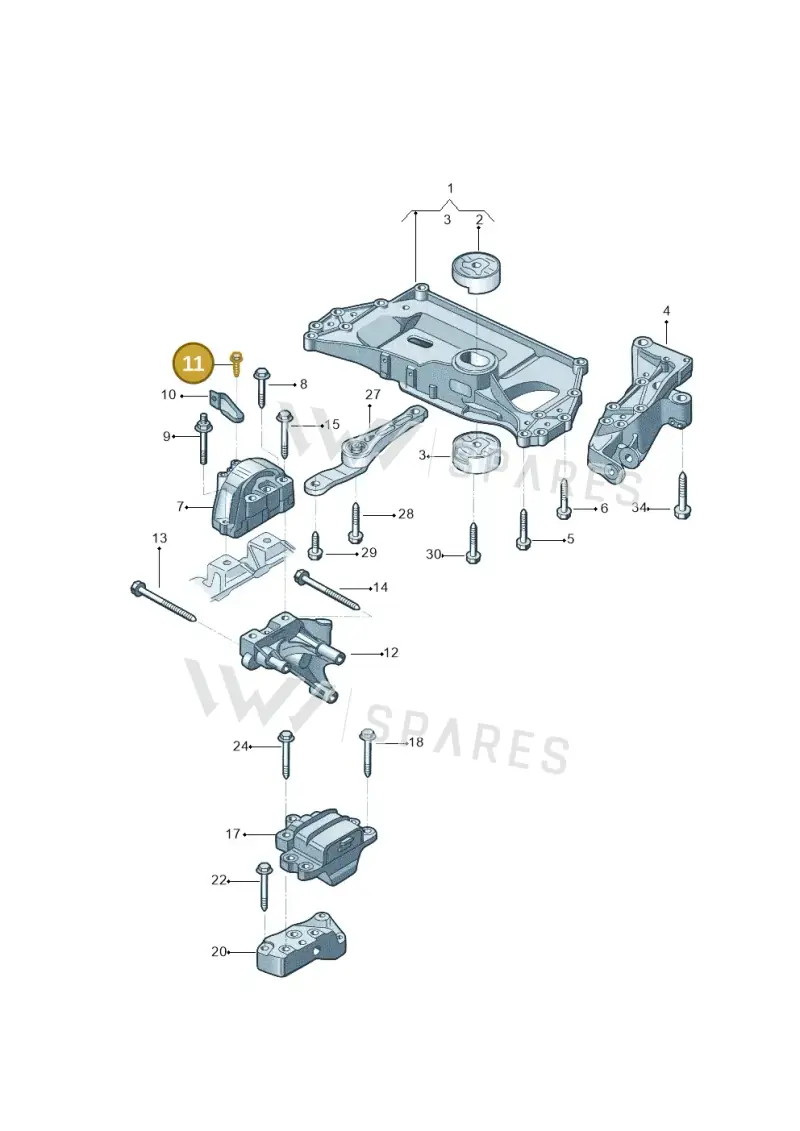 N01950213 — Volkswagen Jetta 2.0 (2015-2015) diagram 880199200, position 11