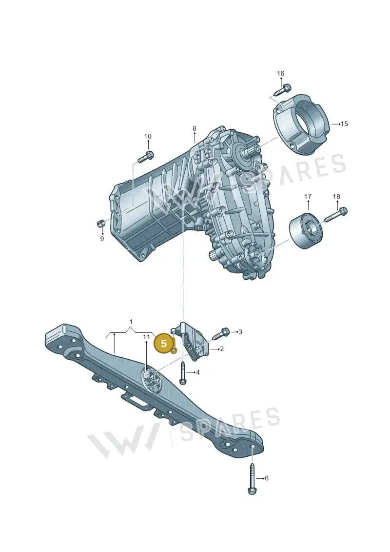 N0195038 — Volkswagen Touareg BlueMotion (2014-2018) diagram 693341460, position 5