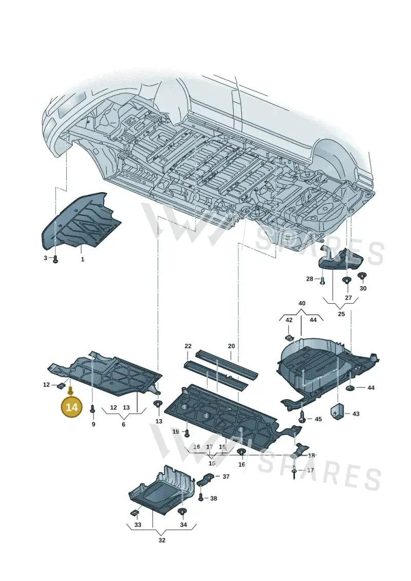 N0195306 — Volkswagen Multivan (2021-) diagram 7t0825000, position 14