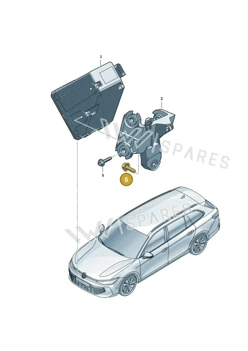 N0195307 — Volkswagen Passat estate (2023-) diagram 3j0035850, position 6