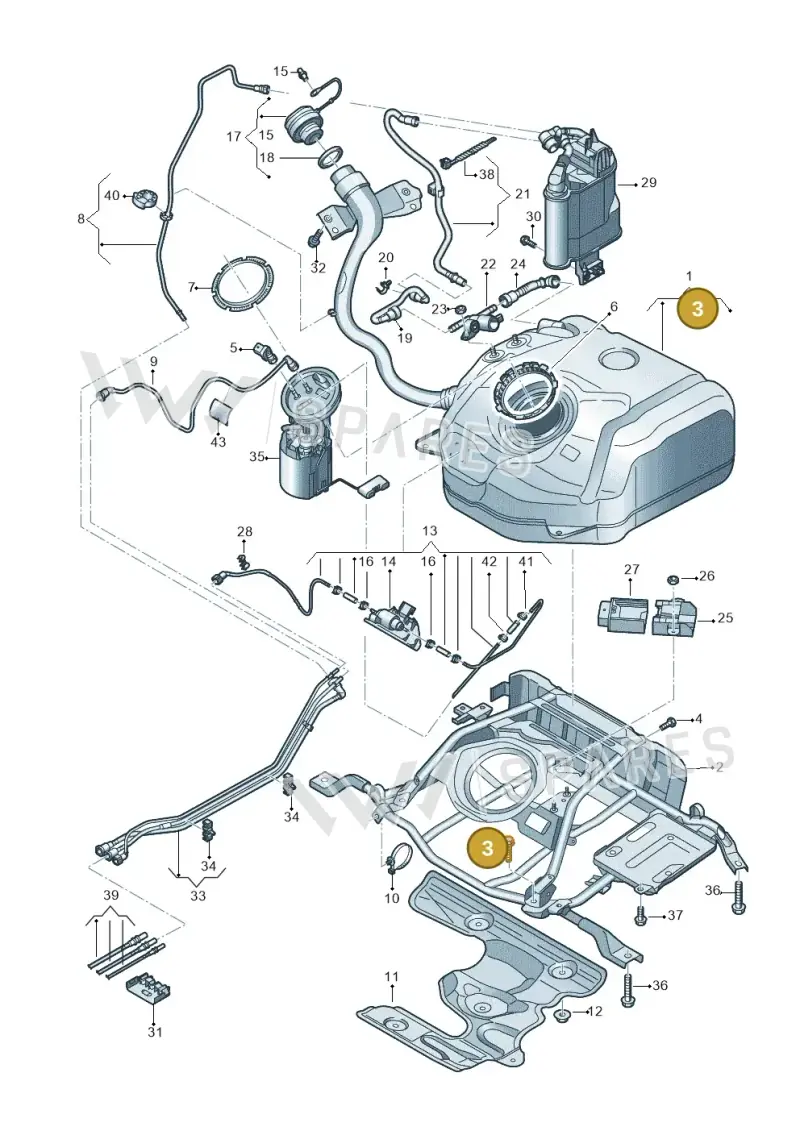 N0195315 — Volkswagen Golf 2.0 (2016-2020) diagram 746201500, position 3